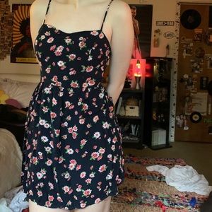 floral navy sundress